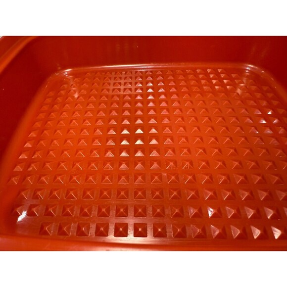 Vintage Tupperware for Meat Marinade storage with lid season serve red 1294-3 - Picture 7 of 8